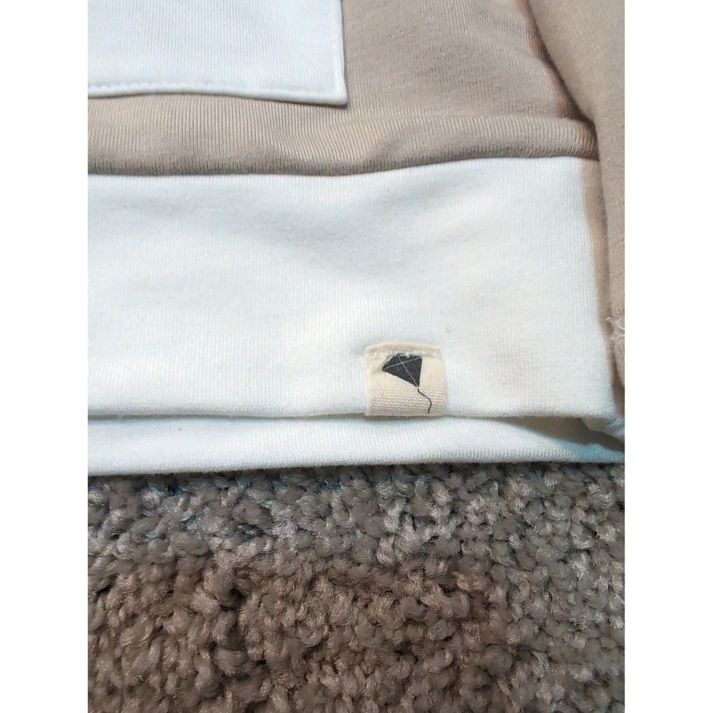Let Them Be Little Toddler Kids 3T Beige White French Terry Hoodie Pocket - Picture 2 of 7